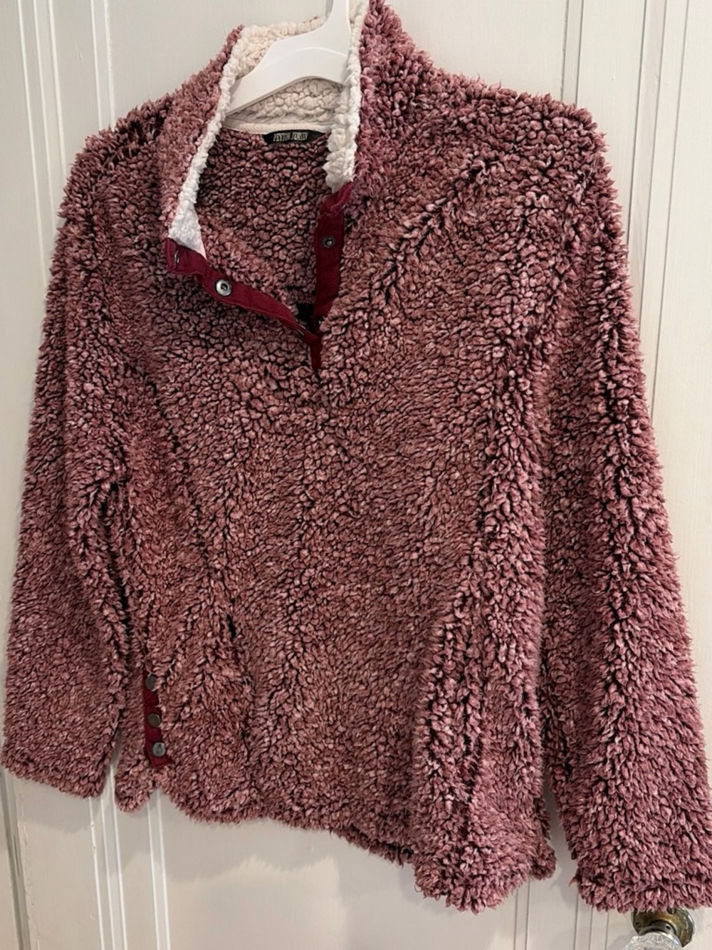 Faux-Sherpa Pullover Jacket - Dusty Rose